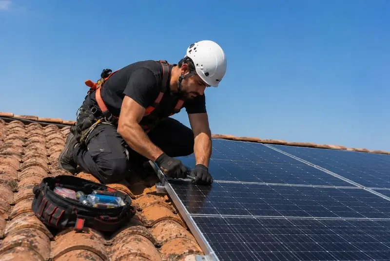 Maintenance et monitoring de panneaux solaires à Courchelettes