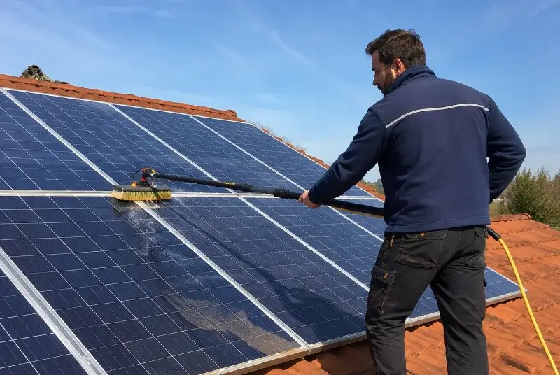 Nettoyage et entretien de panneaux solaires à Courchelettes